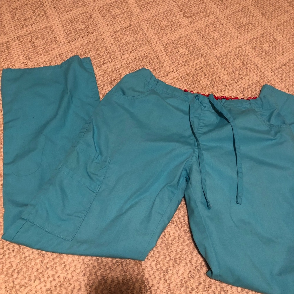 Blue scrub pants